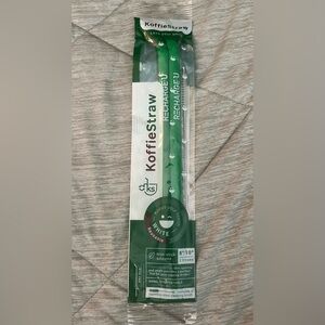 KoffieStraw Reusable Straws 2-Pack w/ Stainless Steel Cleaning Brushes